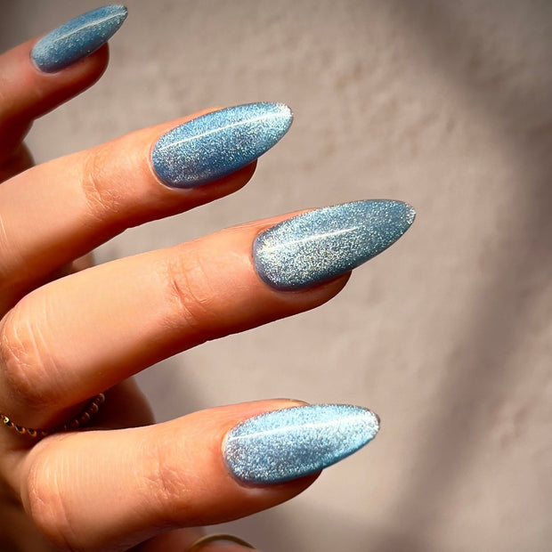 Silver Blue Cateye